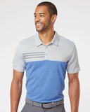 Adidas Heathered Colorblocked 3-Stripes Polo